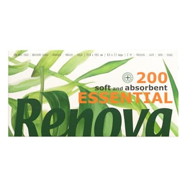 Renova Mouchoirs Boite Plenitude, 2 plis, format maxi, 200 mouchoirs