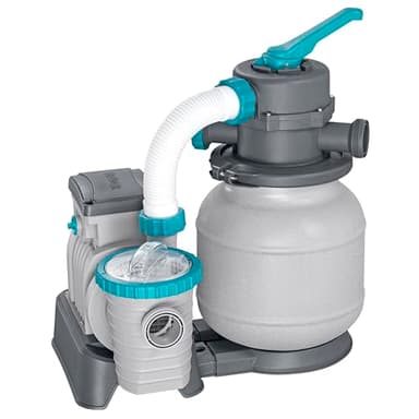 Bestway Pompe de Filtration à Sable pour Piscine Hors Sol 6 056 L - 48 cm x 42 cm x 52,8 cm - Gris/Vert