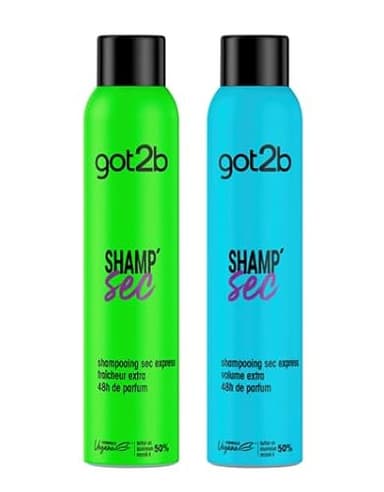 Schwarzkopf - Got2b - Shampooing Sec Express - Fraîcheur Extra et Volume Extra - 48h de Parfum - Formule Végane - Sans Résidus Blancs pour un Rafraîchissement et du Volume Instantané