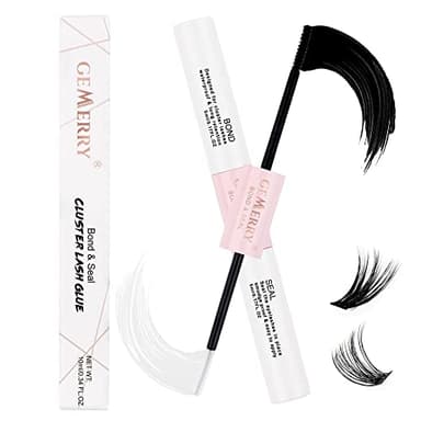 Lash Bond et Seal Adhésif d'Extension de Cils 2 en 1 - Colle Durable et Imperméable pour Gemerry Extensions de Cils Individuels (5 ml + 5 ml)