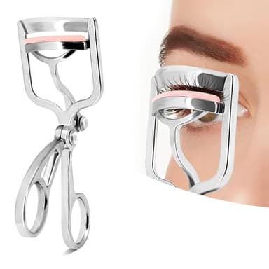 Recourbe Cils Professionnel Luxueux Eyelash Curler, Clip Haute Pression, Poignée Confortable (argenté)
