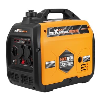 maXpeedingrods 3500W Groupe Electrogene Silencieux Inverter Essence 4 Temps Generator Léger Secours avec Prises USB et 230V Générateur Electrique pour les Caravanes, Jardin, Camping