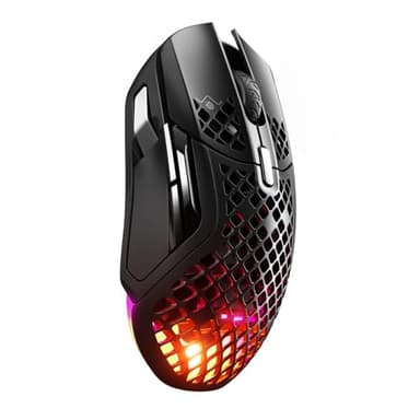 SteelSeries Aerox 5 Wireless - Souris gaming perforée RGB - Design ultra-léger et étanche - 9 boutons - Bluetooth/2.4 GHz - Capteur optique TrueMove Air 18K DPI