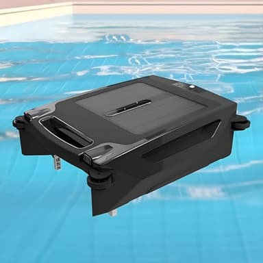 Nettoyer de Piscine robotique sans Fil Solaire, Robot de Nettoyage de Piscine Automatique avec 3 Modes, Double Charge, 180 Minutes d'exécution, écumoire de Piscine pour Les piscines au-Dessus
