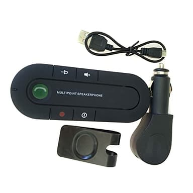 Kit Haut-Parleur Bluetooth pour Visière de Voiture, Haut-Parleur Mains-Libres Bluetooth Visière de Soleil Lecteur MP3 Accessoires Combo Voiture (Black)