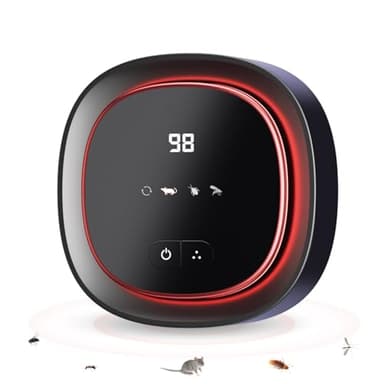 Ultrason Souris et Rats, 4 Modes Repulsif Souris et Rats Ultrason Puissant, 360° Ultrasons pour Rats Intérieur, 300 M² Répulsif Ultrason Souris Moustiques Cafards pour Insectes, Rongeurs, Mouches