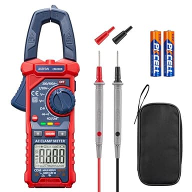 AstroAI Pince Ampèremétrique Numérique TRMS 2000 points NCV, Multimetre Automatique, Voltmètre, Amperemetre, Testeur de Tension AC/DC, Courant AC, Résistance, Continuité, Diode, Capacité