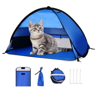 Abri de plage, auvent instantané pour camping, portable, coupe-vent, imperméable avec support de téléphone portable avec clous de tente, avec maille respirante, 70 cm