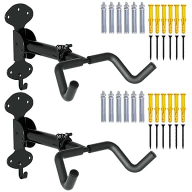 Urban Deco Support Vélo Mural Porte-Vélo 30kg Capacité Extensible 15cm Support Garage Conception Robuste Economie d'Espace Stockage Horizontal Idéal pour Garage et Maison 2pcs