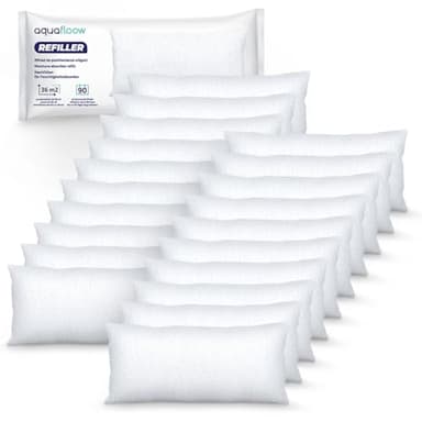 Aquafloow 20x Sachets de Granulés pour Déshumidificateur 450 g, Contrôle des Moisissures pour Pièces de 40 m² | Recharges Ultra-Absorbantes