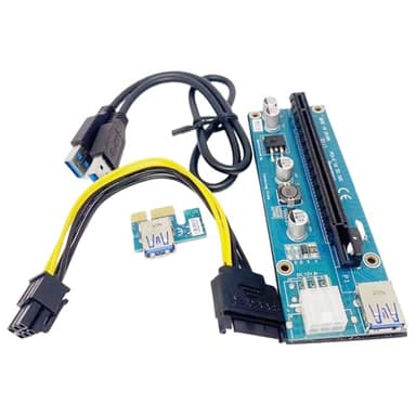 Adaptateur de carte graphique externe PCIe 1X vers 16X avec câble USB 3.0 pour ordinateur portable Gaming Multimédia Solution pratique Carte PCIE avec câble d'alimentation