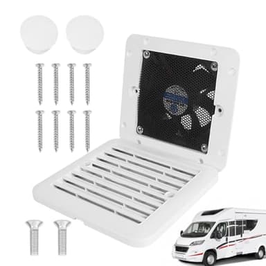 Ventilateur d'extraction de ventilation pour camping-car, ventilateurs d'extraction 12 V pour camping-car, vent silencieux, ventilation latérale à haute efficacité, prévention de l'eau de pluie