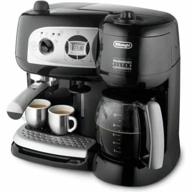 De'Longhi Machine à Café à Pompe et Cafetière Filtre 2-en-1, Machine Expresso BCO264.1, Noir