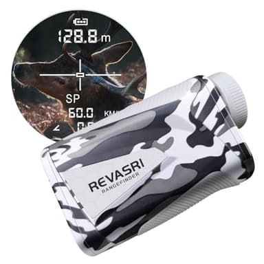 REVASRI télémètre de Golf/Chasse 1500Y 6X, Golf-M, Vibration de Verrouillage du Drapeau, Mesure de la Hauteur Mesure de l'angle/Mesure de la Vitesse/Distance la Plus Proche/la Plus éloignée MYF