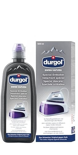 durgol swiss vapura – Détartrant spécial anti-calcaire pour les centrales à vapeur et les nettoyeurs à vapeur – Enlève efficacement le tartre – 1 x 500ml, Non applicable