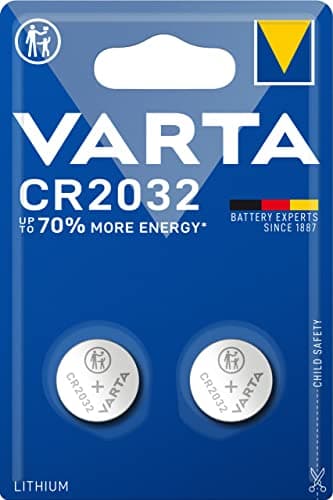 VARTA Piles Bouton CR2032, lot de 2, Lithium Coin, 3V, emballage sécurisé pour les enfants, pour petits appareils électroniques - clés de voiture, télécommandes, balances