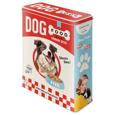 Nostalgic-Art Boîte de Conservation rétro XL, Dog Food – Idée de Cadeau pour propriétaires de Chiens, Grande récipient métallique, Design Vintage, 4 l