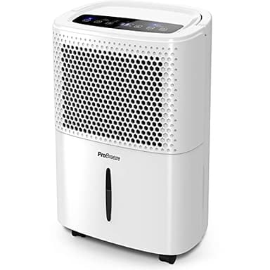 Pro Breeze Déshumidificateur d'Air Silencieux 12L/Jour - Absorbeur d'Humidité - 40 dB, Réservoir 1,8L, Drainage Continu, Minuterie 24h, 3 Modes- Idéal Contre l'Humidité & Moisissure