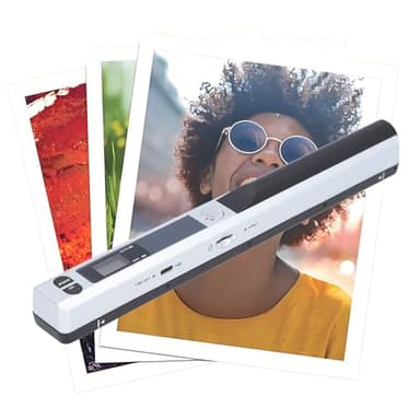 Scanner Portable pour Documents, A4, Photos, Reçus, 8,27 Pouces HD 900 DPI, Scanner Portable Couleur, Grande capacité de Stockage et Facile à Utiliser (Argent)