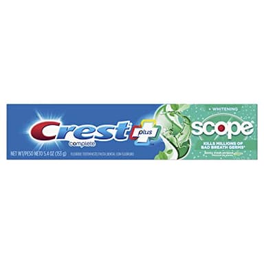 Crest Complete Multi-Benefit Whitening + Scope Dentifrice fluorure Menty Fresh Rayé 153 g