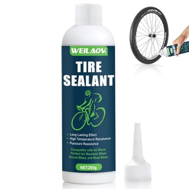 WEILAOK Bombe Anti Crevaison Velo, Préventif Tubeless, Liquide Anti Crevaison, Excellente Performance D'étanchéIté, Convient Aux Pneus de VTT, de Gravel Bike et de Vélo de Route, 250g