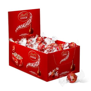 Lindt - Présentoir LINDOR - Chocolat au Lait - Coeur Fondant, 750g