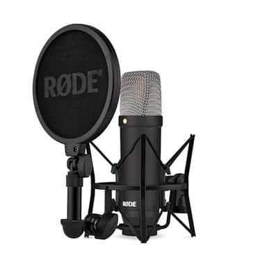 RØDE NT1 Signature Series Microphone à condensateur, Filtre Anti-Pop et câble XLR pour la Production Musicale et l'enregistrement Vocal