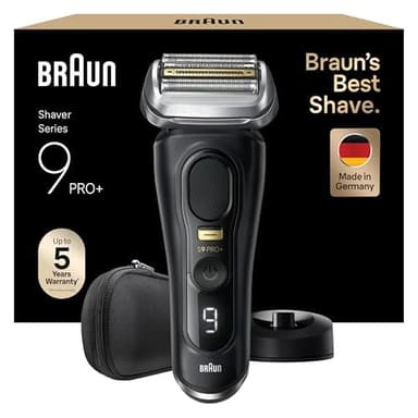 Braun Rasoir Electrique Pour Homme Series 9 PRO+ 9510s, Étanche, 5 Eléments De Rasage Pour Entretenir La Barbe, Tondeuse De Précision Pro Trimmer Intégrée, 60 Min D'autonomie, Noir