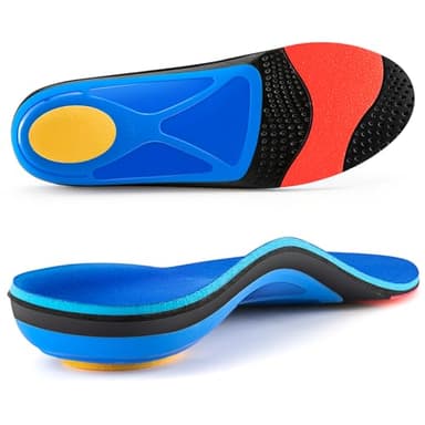 DACAT Semelles orthopédiques pour Hommes et Femmes, Semelles confort pour Pieds Plats, Fasciite Plantaire, Pronation, Semelles Chaussures pour Douleur au Talon, Éperon Calcanéen (EU44-45, Bleu)