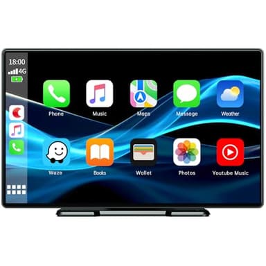 Volam sans Fil Autoradio avec Wireless A-pple Carplay & Android Auto, Portable Autoradio Radio Voiture Tactile 9 Pouce, Stéréo de Voiture sans Fil avec Bluetooth 5.0/Siri/G-oogle/Lien Miroir/FM/AUX