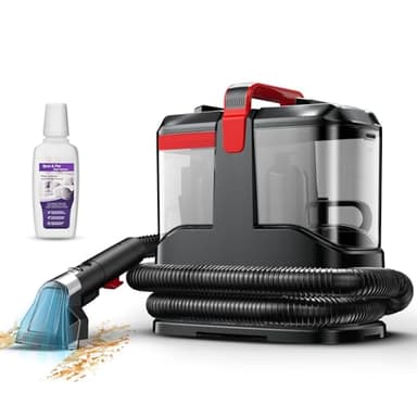 Shampouineuse, 14kPa Nettoyeur canapé tissu, Nettoyeur de tache avec brosse et outil de nettoyage de tuyaux, Nettoyeur compact et portable pour tissus d'ameublement, tapis, canapés, escaliers,voitures