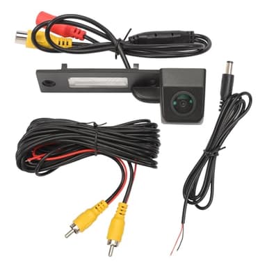 Konuooer Caméra de recul à vision nocturne avec aide au stationnement (angle droit) pour Touran pour Passat B5 B6 3B 3C Caddy Golf 4/ Plus T5 Transporter Camera de stationnement étanche