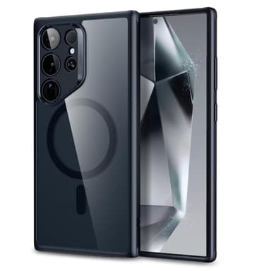 ESR Coque pour Samsung S24 Ultra, Compatible avec MagSafe, Coque Magnétique pour Samsung Galaxy S24 Ultra, Protection de Qualité Militaire, Résistante au Jaunissement, Série Classic, Noir Transparent