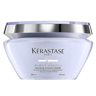 KÉRASTASE Blond Absolu - Cicaextreme - Masque Capillaire Réparateur Intense - Revitalisant & Anti-Fourches - Acide Hyaluronique & Edelweiss - Cheveux Blonds Décolorés ou Méchés - 200 ml