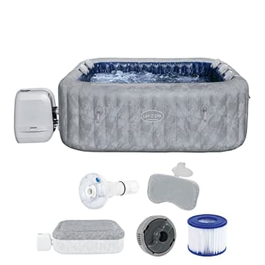 Bestway - Spa Gonflable San Francisco Smart HydroJet Pro Efficacité énergétique avec Application de contrôle pour 5 à 7 Personnes - 230 cm x 230 cm x 71 cm - Gris