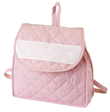 Filet - Sac à dos maternelle pour enfants | Matériaux de haute qualité | Insert en toile aida personnalisable | Fermeture avec bouton pratique | Rose| Dim. 27 x 28 x 5 cm