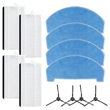 Lot d'accessoires de rechange pour aspirateur robot ILIFE V3x - Filtres, serpillères et brosses latérales (A)