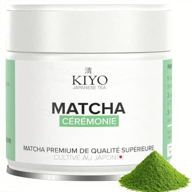 KIYO Matcha Cérémonie | Sans amertume | 100% naturel | Grade cérémonial | Récolté à la main à Kagoshima, Japon | 30g