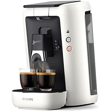 Philips Senseo Maestro CSA260/10 Machine à café à dosettes avec sélection de l'intensité du café et fonction mémo, réservoir d'eau de 1,2 litre, blanc