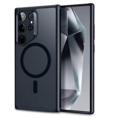 ESR Coque pour Samsung S24 Ultra, Compatible avec MagSafe, Coque Magnétique pour Samsung Galaxy S24 Ultra, Protection de Qualité Militaire, Résistante au Jaunissement, Série Classic, Noir Givré