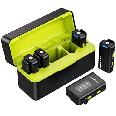 FULAIM X6 Pro Micro Cravate sans Fil pour iPhone et Android – Micro Lavalier 4 Canaux avec Réduction de Bruit AI, Étui de Charge, Audio 48kHz/24Bit pour Smartphone, Caméra & Enregistrement Vidéo