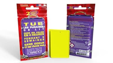 Plaquettes Anti-Punaises de Lit pour Valise, Pack de 2, Protection 5 Semaines, Sans Odeur, Ne tache pas, Idéal pour les voyages !