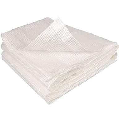 IDMarket - Bâche de Rechange 130 GR/m² pour Serre Tunnel 6m² Blanche 2 Sections Roma