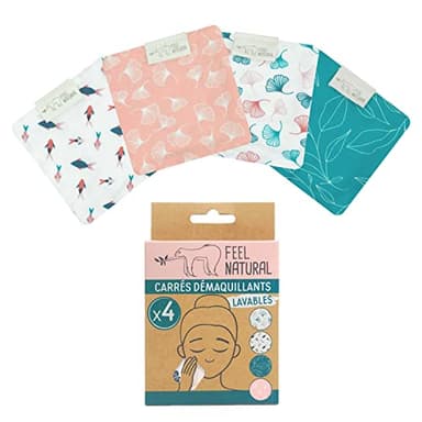 Carré démaquillant Feel Natural (lot de 4)