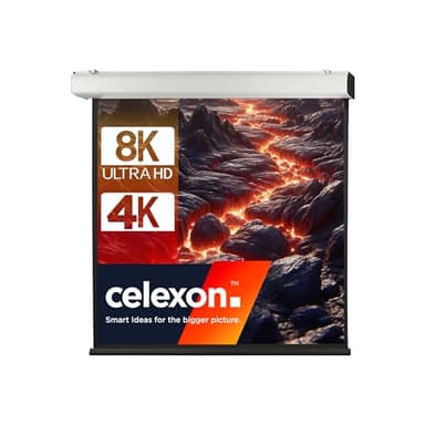 celexon Écran de Projection motorisé Expert XL 165" 300x300 cm 1:1 | écran de vidéoprojecteur 8K Full HD pour Plafond ou Mur | idéale pour Grandes Projections & installations Professionnelles