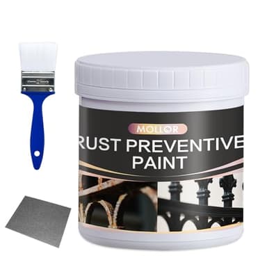 Mollor Convertisseur de rouille 2 en 1 et apprêt métallique, peinture inhibiteur de rouille pour métal, réformateur et joint antirouille ultra automobile, revêtement antirouille durable (500 ml, blanc