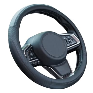 ZATOOTO Housse Couvre Volant Cuir - Protege Couvre Volant Voiture Universe, 37-38cm, Noir