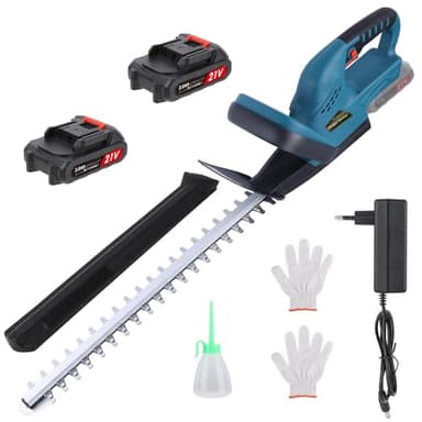 Quorium Taille-Haies sans Fil 20V: 510mm Taille Haie Electrique avec Batterie 2 x 2Ah et Chargeur Rapide, Taille haie Thermique 16mm dégagement de Lame, avec Lame de Scie Asymétrique Double Action