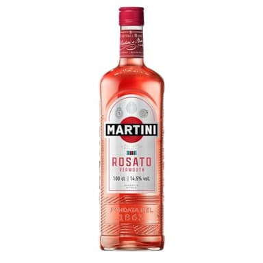 MARTINI Rosato Vermouth Apéritif, 14,5% vol., 100cl / 1L, Vermouth demi-sec aux épices élégantes