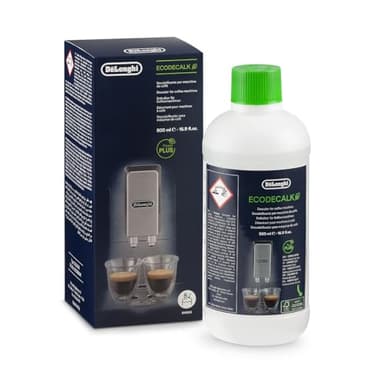 De'Longhi EcoDecalk Détartrant DLSC500, 5 Doses de Décalcification, Accessoire de Maintenance pour Machine à Café, Ingrédients à Base de Plantes, Bouteille Avec 5 Doses, 500ml